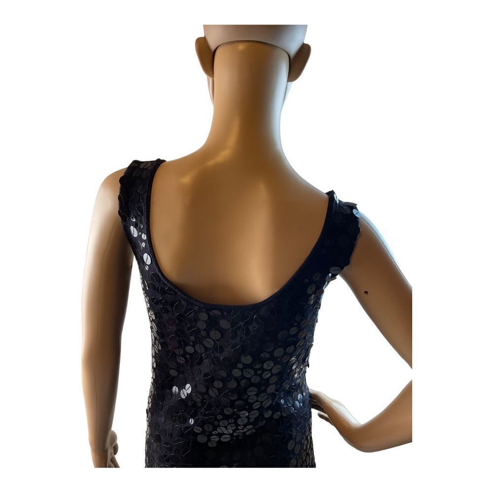 Worthington Women’s Black Sleeveless Sequin Knee Length Dress Size M. - Picture 8 of 16